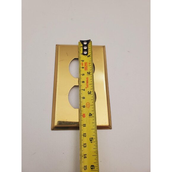 Light Switch Cover , Switch Plate, Outlet Cover, Gold, Antique Brass, Plug, - Picture 9 of 9
